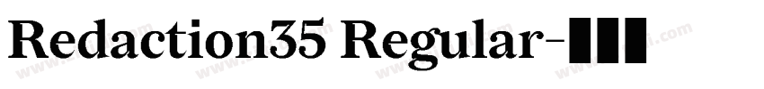 Redaction35 Regular字体转换
